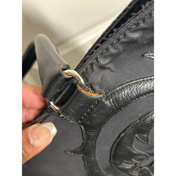 Christian Lacroix black Leather and Nylon Handbag - Picture 5 of 13